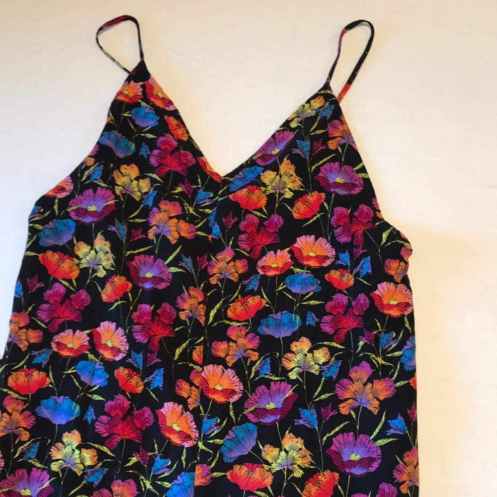 Topshop psychedelic neon poppy romper sz 2